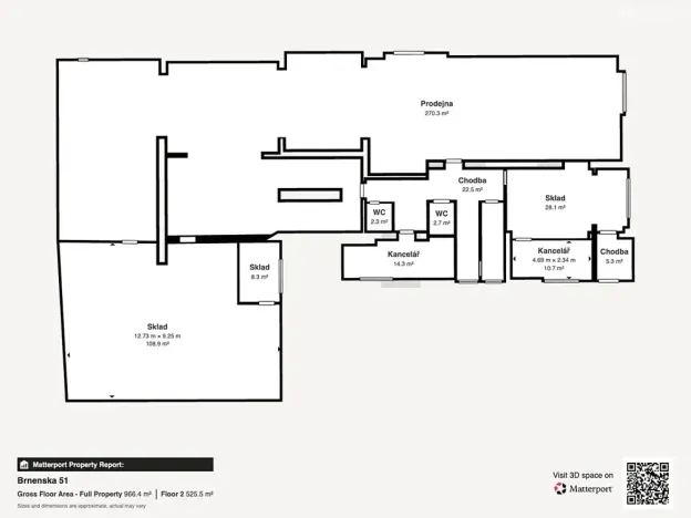 Prodej obchodního prostoru, Hodonín, Brněnská, 875 m2