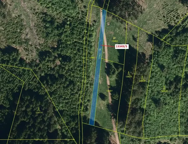 Dražba pozemku, Hovězí, 655 m2