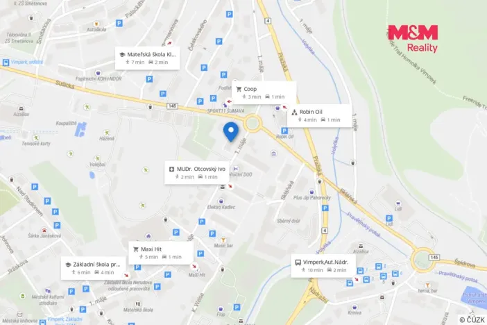 Prodej bytu 1+kk, Vimperk - Vimperk II, 1. máje, 37 m2
