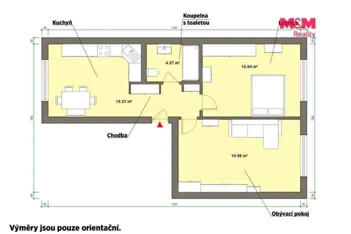 Pronájem bytu 2+1, Cheb, Lesní, 59 m2
