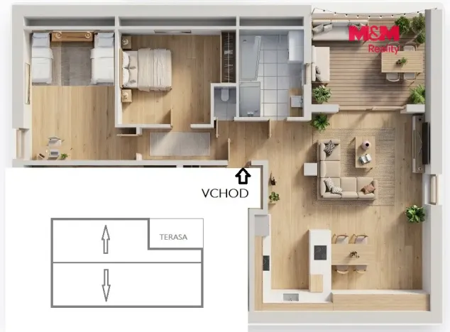Prodej bytu 3+kk, Chotěšov, Starý mlýn, 106 m2