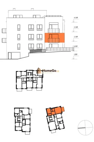 Pronájem bytu 2+kk, Praha - Modřany, Kolmanova, 67 m2