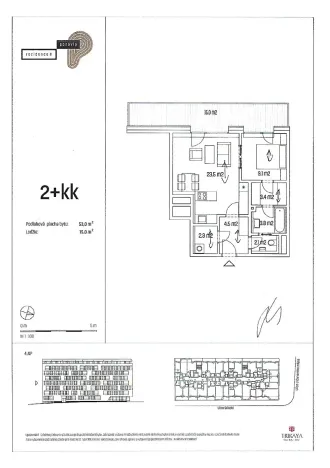 Pronájem bytu 2+kk, Brno, U Červeného mlýna, 53 m2