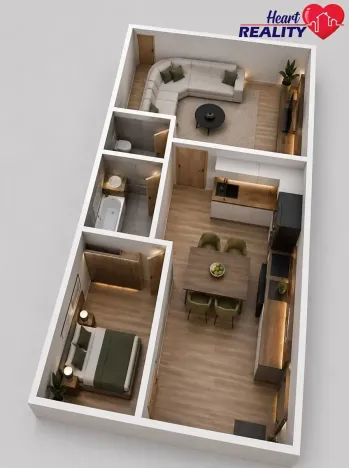 Pronájem bytu 3+kk, Háj ve Slezsku, Na Hájku, 42 m2