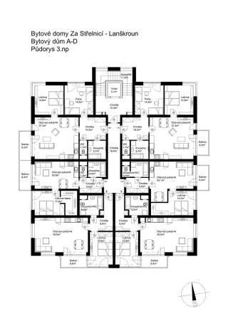 Prodej bytu 2+kk, Lanškroun, Vančurova, 59 m2