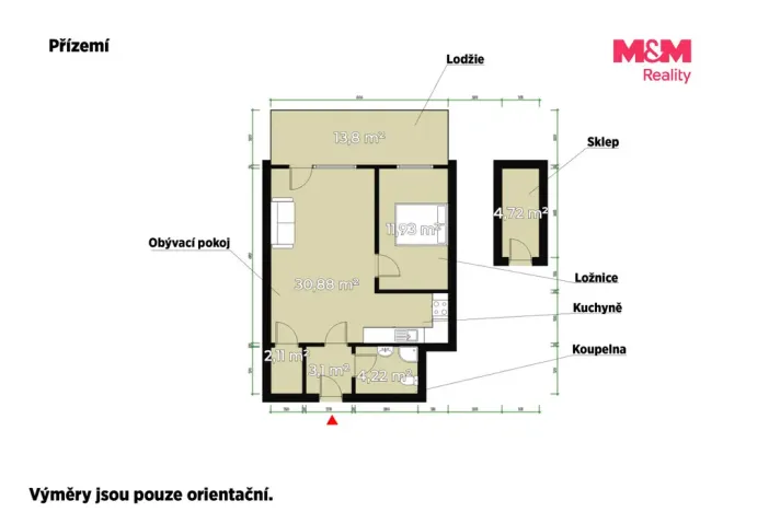 Pronájem bytu 2+kk, Hořovice, U Knížecí cesty, 45 m2
