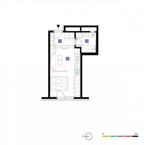 Pronájem bytu 1+kk, Praha - Stodůlky, Mukařovského, 31 m2