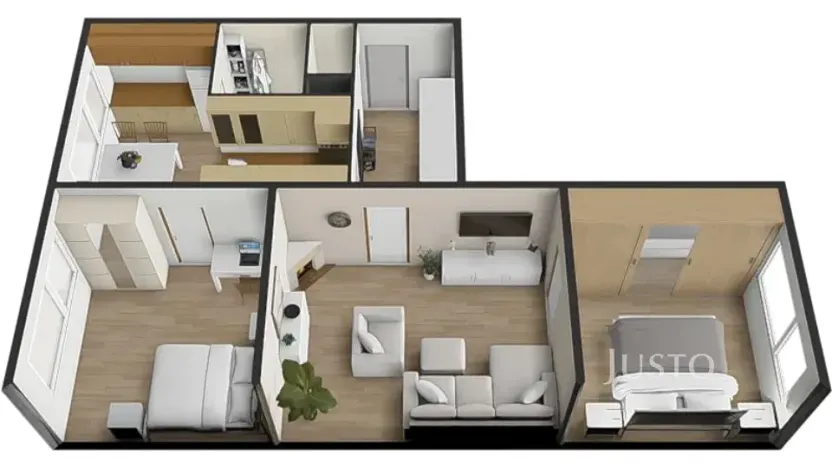 Prodej bytu 3+1, Písek, třída Přátelství, 61 m2