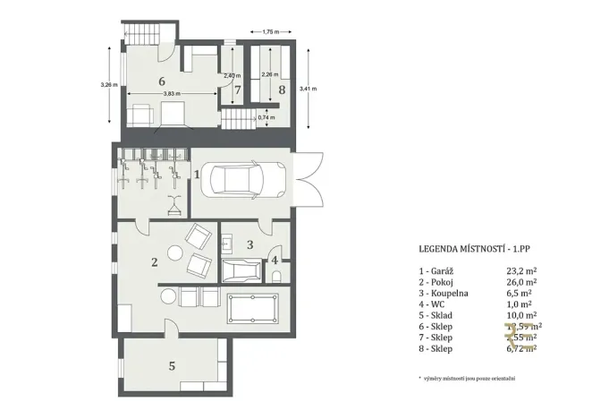 Prodej rodinného domu, Praha - Třeboradice, Šircova, 306 m2