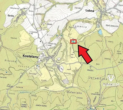 Prodej podílu lesa, Lubná, 720 m2