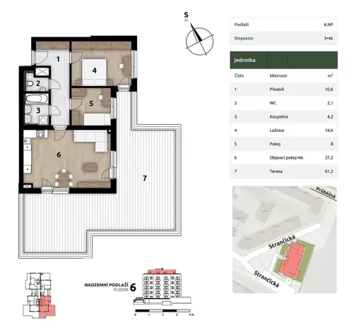 Prodej bytu 3+kk, Praha - Strašnice, Strančická, 138 m2