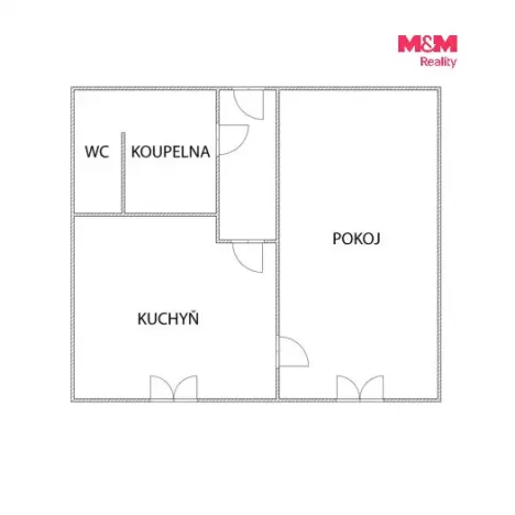 Prodej bytu 1+1, Jirkov, Krušnohorská, 36 m2