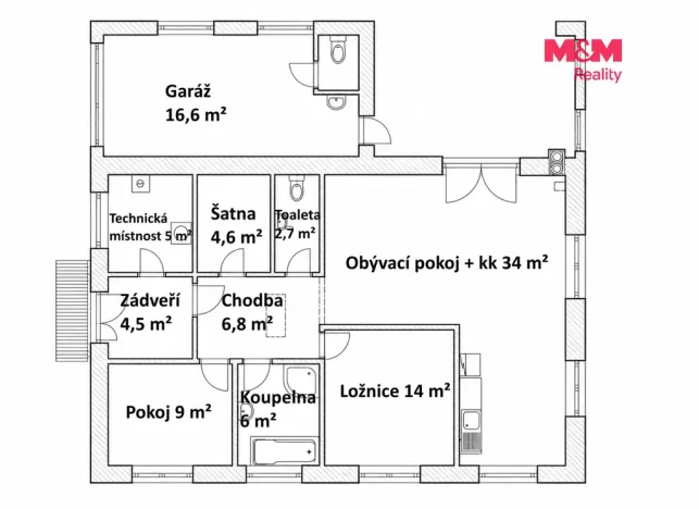 Prodej rodinného domu, Chleby, Járy Cimrmana, 104 m2