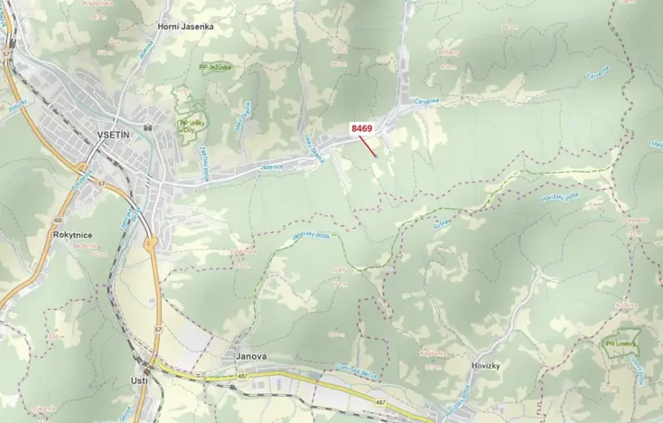 Dražba louky, Vsetín, 1957 m2