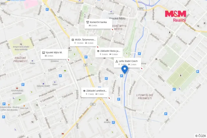 Prodej bytu 3+1, Vysoké Mýto - Litomyšlské Předměstí, U Potoka, 75 m2