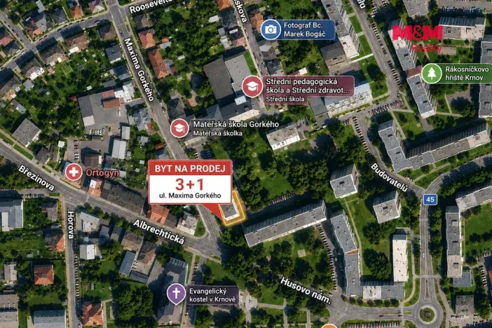 Prodej bytu 3+1, Krnov - Pod Bezručovým vrchem, Maxima Gorkého, 67 m2