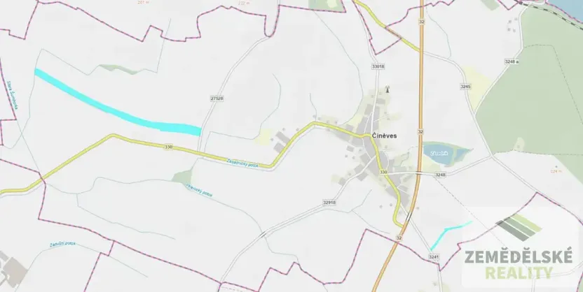 Prodej podílu pole, Činěves, 38441 m2