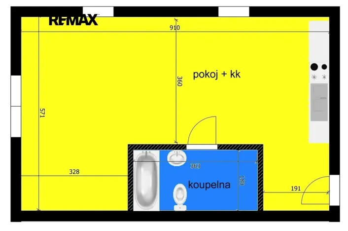 Pronájem bytu 1+kk, Poděbrady, Za Mlékárnou, 53 m2