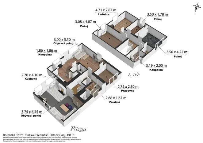 Prodej rodinného domu, Bílina, Bořeňská, 298 m2