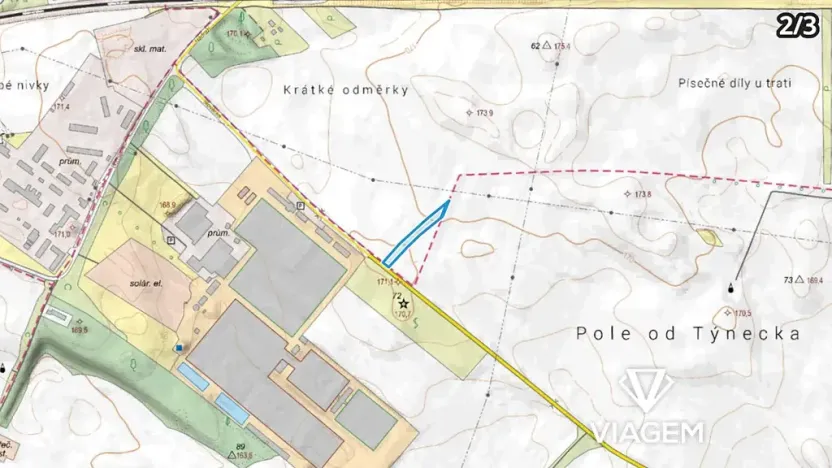Prodej podílu pole, Hrušky, 1126 m2