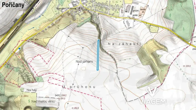 Prodej podílu pole, Poříčany, 1335 m2