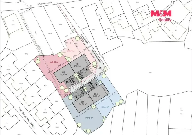 Prodej pozemku pro bydlení, Brno, Červený kopec, 467 m2