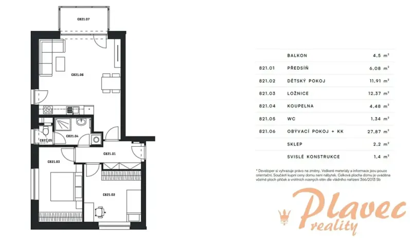 Pronájem bytu 3+kk, Hořovice, Kopřivová, 71 m2
