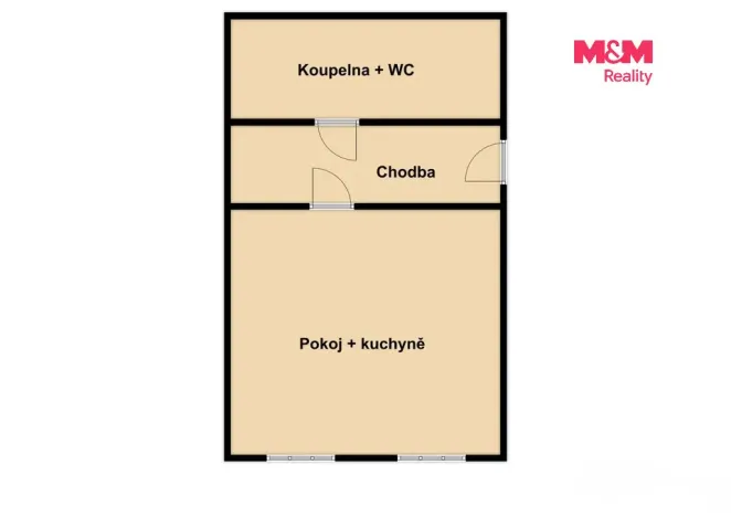 Pronájem bytu 1+kk, Jindřichův Hradec - Jindřichův Hradec III, Vídeňská, 30 m2