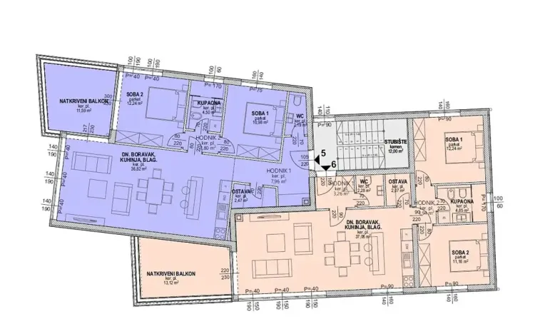 Prodej bytu 3+kk, Malinska, Chorvatsko, 81 m2