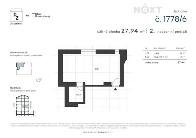 Prodej bytu 1+kk, Praha - Záběhlice, U zákrutu, 27 m2