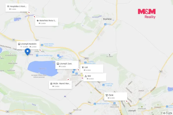Pronájem bytu 3+kk, Litomyšl - Nedošín, 65 m2