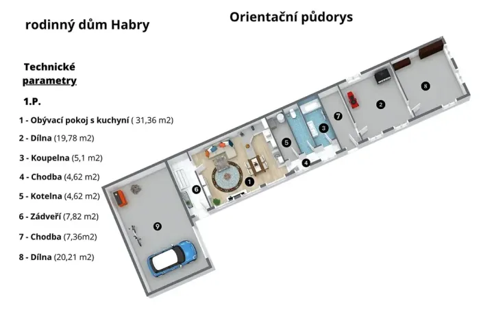 Prodej rodinného domu, Habry, Pražská, 150 m2