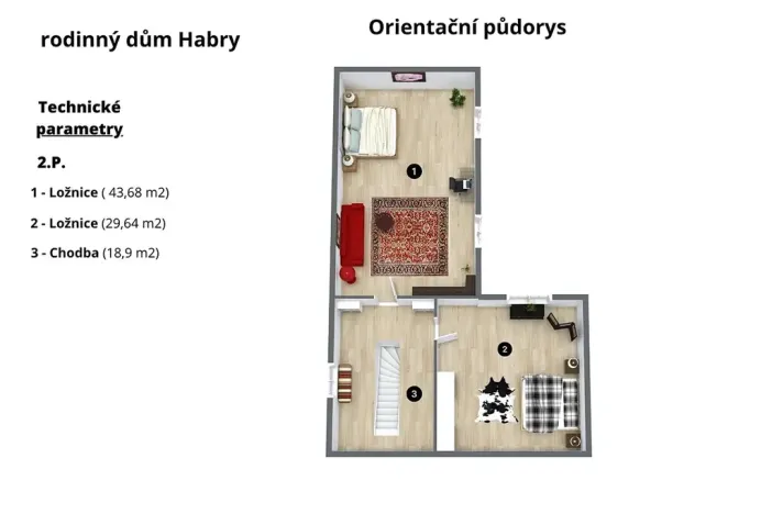 Prodej rodinného domu, Habry, Pražská, 150 m2