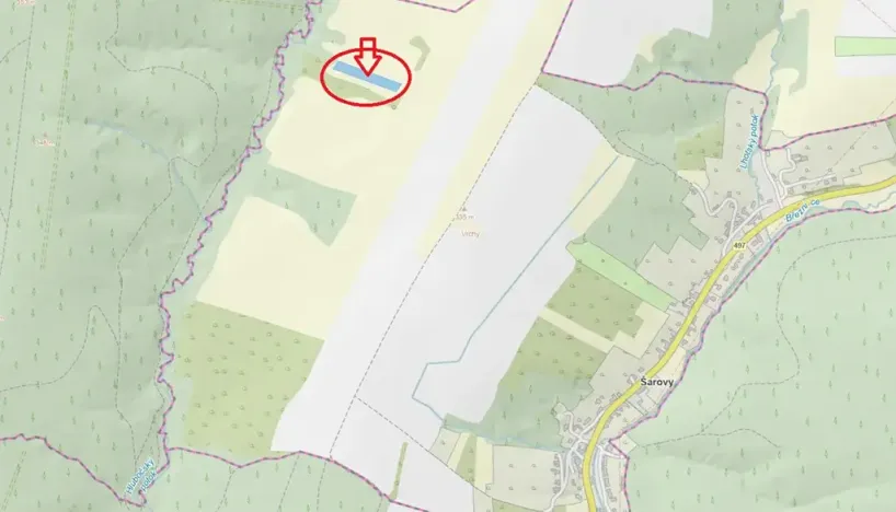 Prodej podílu pole, Šarovy, 1052 m2