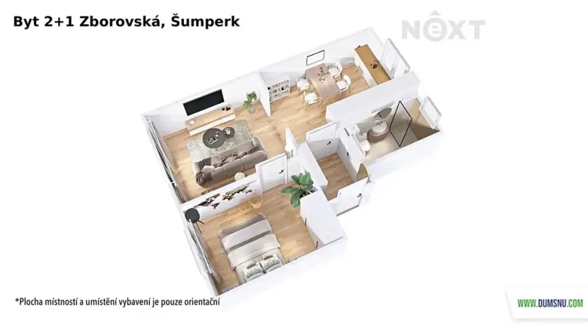 Prodej bytu 2+1, Šumperk, Zborovská, 55 m2