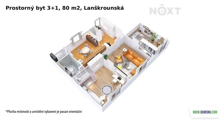 Prodej bytu 3+1, Moravská Třebová, Lanškrounská, 80 m2