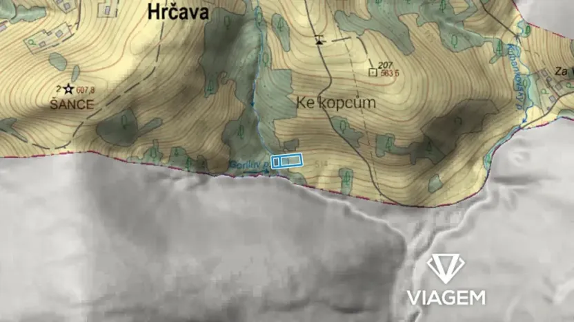 Prodej pole, Hrčava, 1422 m2