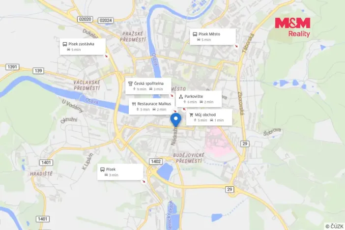 Pronájem kanceláře, Písek - Budějovické Předměstí, Nádražní, 63 m2