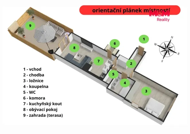 Prodej bytu 2+kk, Kutná Hora - Karlov, V Zákoutí, 64 m2