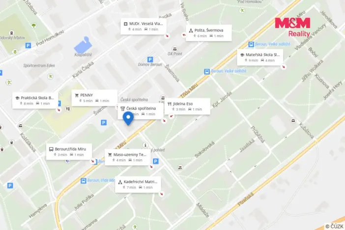 Prodej bytu 2+1, Beroun - Beroun-Město, Třída Míru, 52 m2