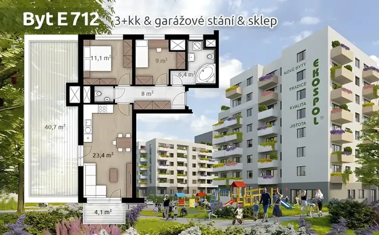 Prodej bytu 3+kk, Praha - Hostivař, U továren, 65 m2
