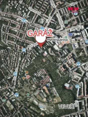 Prodej garáže, Brno - Žabovřesky, Matzenauerova, 16 m2