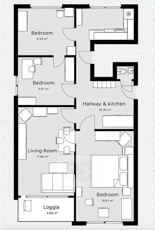 Prodej bytu 4+1, Praha - Kamýk, Zárubova, 85 m2