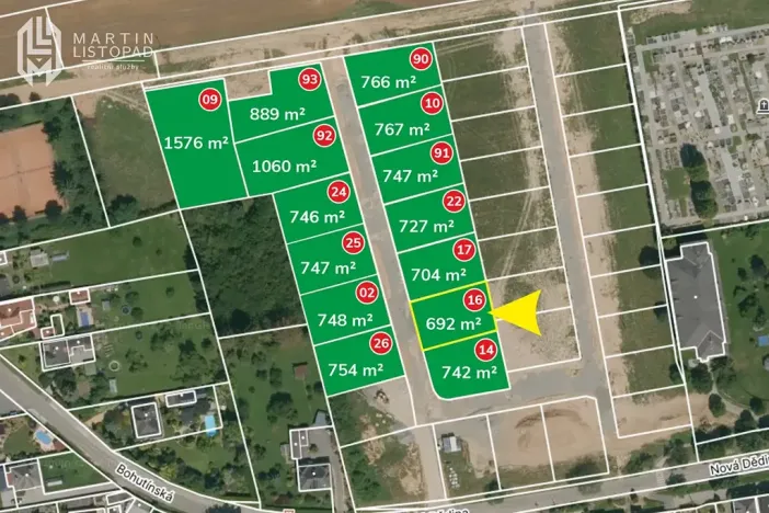 Prodej pozemku pro bydlení, Bludov, Nová dědina, 692 m2