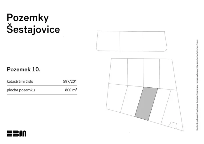 Prodej pozemku pro bydlení, Šestajovice, 800 m2