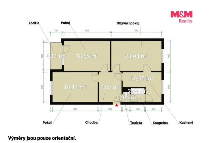Prodej bytu 3+1, Praha - Kamýk, Zárubova, 80 m2