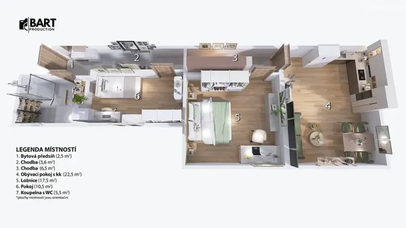 Prodej bytu 3+kk, Brno, Elgartova, 73 m2