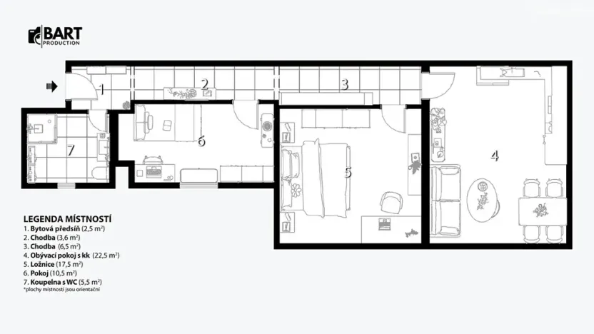 Prodej bytu 3+kk, Brno, Elgartova, 73 m2