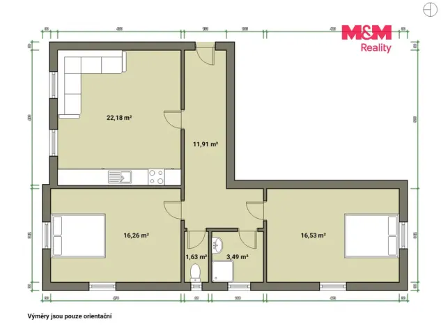 Prodej bytu 3+kk, Mariánské Lázně, Lidická, 72 m2