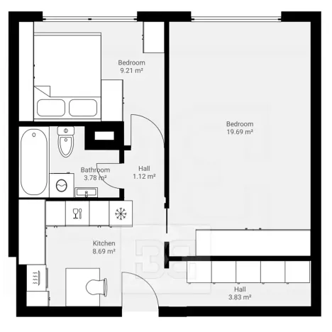 Pronájem bytu 2+1, Praha - Strašnice, Přetlucká, 49 m2